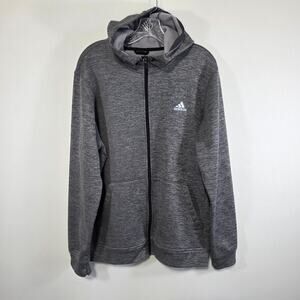 Adidas Climawarm Mens Full Zip Jacket Performance Techwear Hoodie Size Large